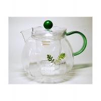 YAMA 耐熱壺-綠柄<燒綠葉> 580cc